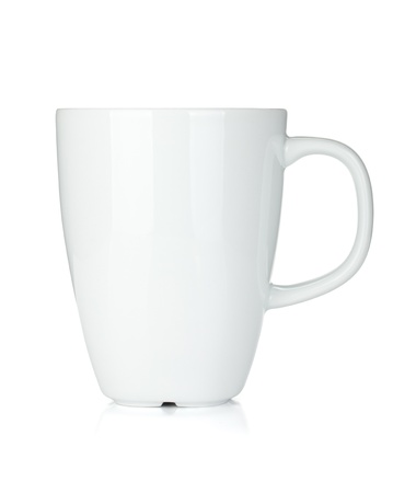 White coffee cup. Isolated on white backgroundの写真素材