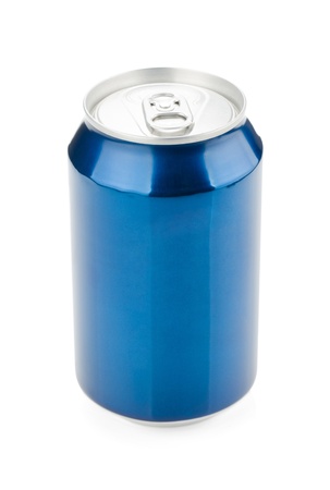 Aluminum can  Isolated on white backgroundの写真素材