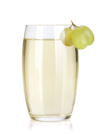 Glass of grape juice  Isolated on white backgroundの写真素材