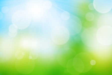 Nature blurred bokeh background with sunlightの写真素材