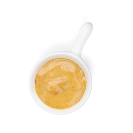 Mustard. Isolated on white backgroundの写真素材