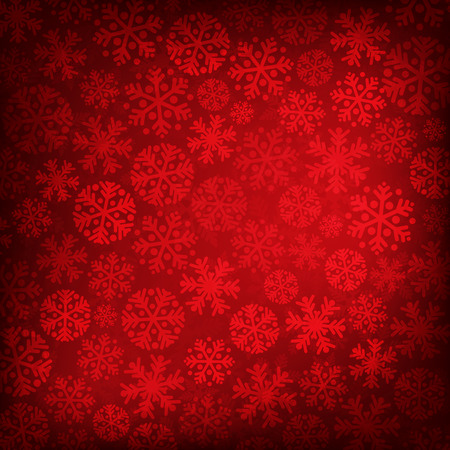 Abstract red christmas background with snowflakesのイラスト素材
