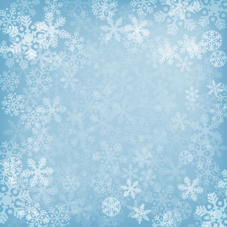 Abstract blue christmas background with snowflakesのイラスト素材