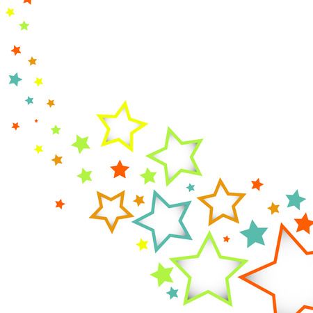 Abstract background with colorful starsのイラスト素材