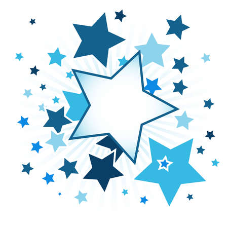 Abstract background with blue starsのイラスト素材