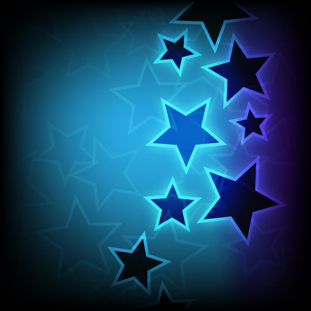 Abstract glowing stars dark backgroundのイラスト素材