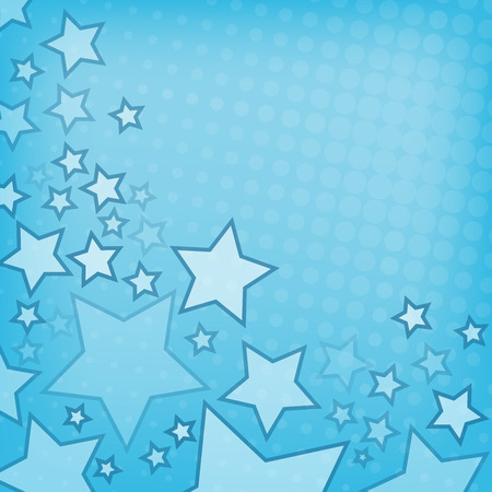 Abstract background with blue starsのイラスト素材