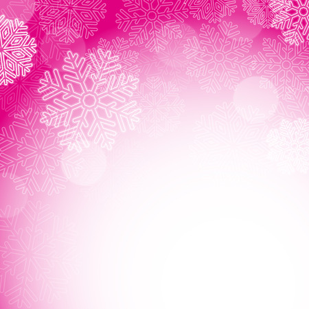 Abstract pink christmas background with snowflakesのイラスト素材