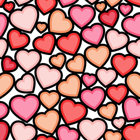 Valentines day seamless background with hearts