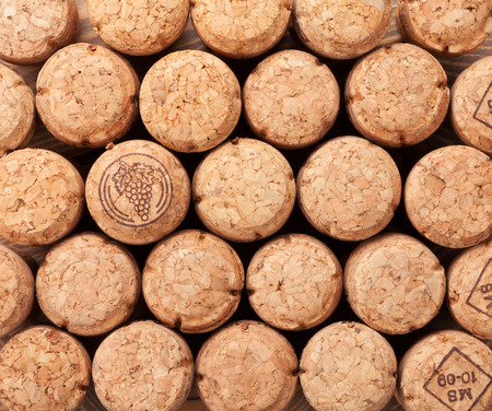 Champagne wine corks texture backgroundの写真素材