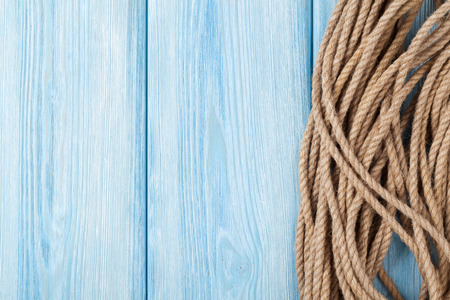 Summer time sea vacation background with marine rope
