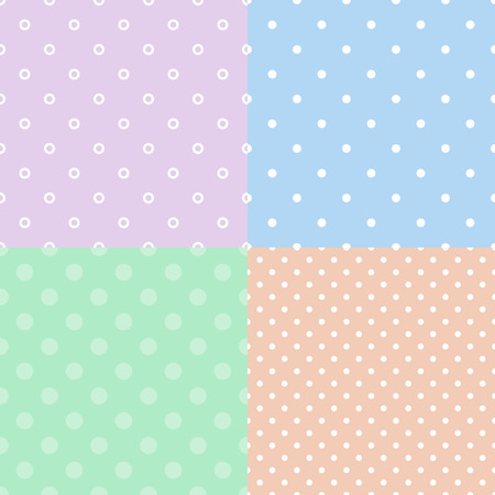Colorful polka dot seamless pattern backgroundのイラスト素材