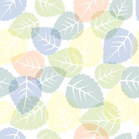 Seamless colorful leaves pattern backgroundのイラスト素材