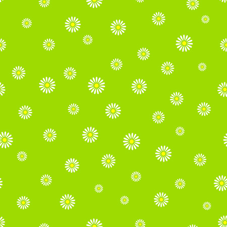 Flower on green seamless pattern backgroundのイラスト素材