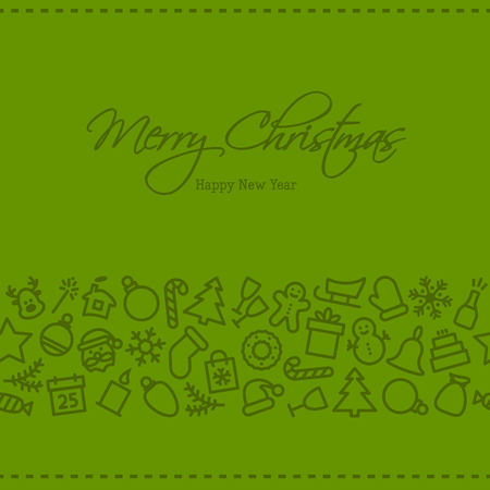 Christmas icon set seamless pattern.のイラスト素材