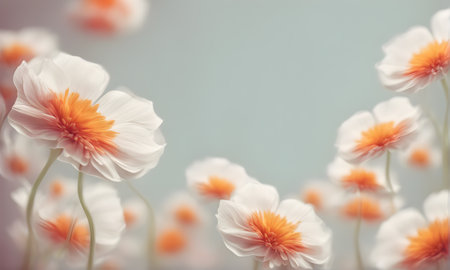 Abstract flowers nature beauty soft blurred backdropの素材