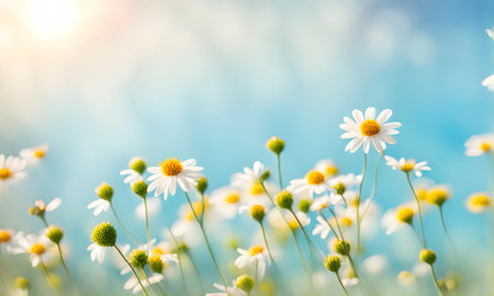 Spring flowers create a smooth and vibrant backgroundの素材