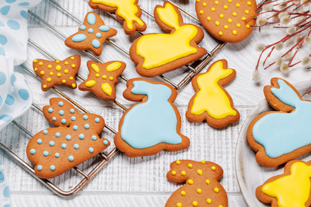 Easter sweetness: Adorable gingerbread cookies in festive shapes