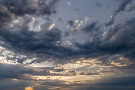 Dramatic sunset sky with moody hues