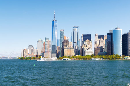 New York city skyline. Manhattan skyscrapers panoramaの写真素材
