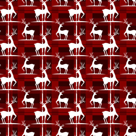 Seamless noble proud deer. Deer vector illustration.のイラスト素材