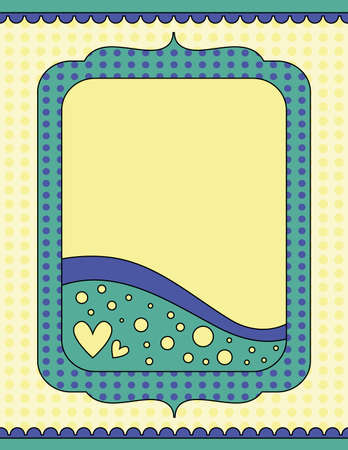 Romantic background with hearts and dotsのイラスト素材