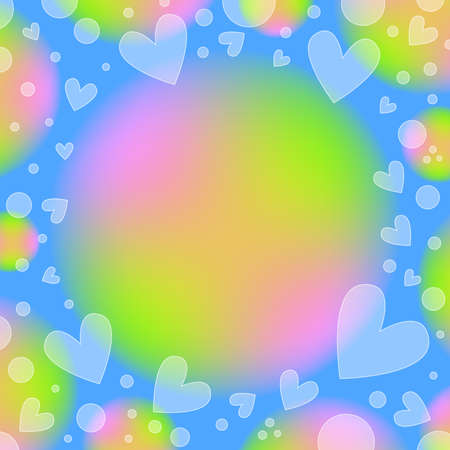 Beautiful romantic background with heartsのイラスト素材