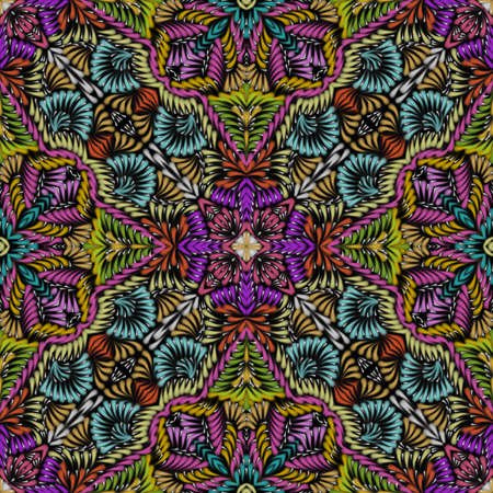 Seamless tiling colorful textureの写真素材