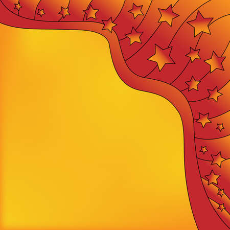 Orange and red background with starsのイラスト素材