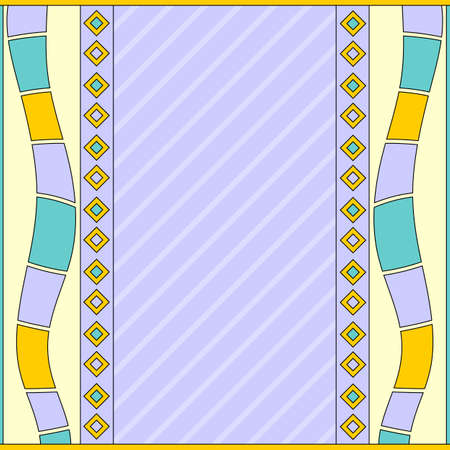 Colorful modern background with stripes and squaresのイラスト素材
