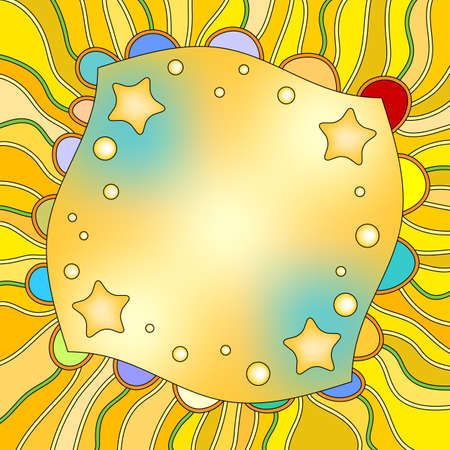 Colorful modern background  with stars and dotsのイラスト素材