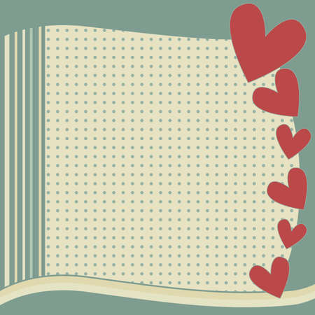 Modern background with hearts and dotsのイラスト素材