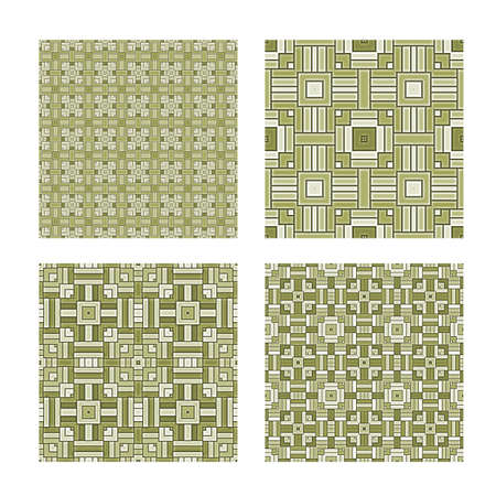 green abstract seamless tiling texture collectionの写真素材