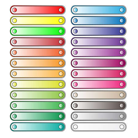 Colorful button collectionのイラスト素材