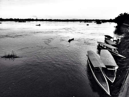 Kong river in Lao Champasakの素材