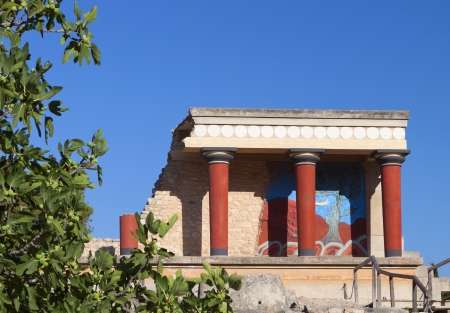 Ancient Knossos palace at Crete island in Greeceのeditorial素材