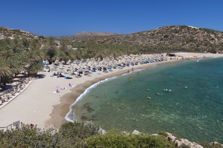 Vai beach at Crete island in Greeceのeditorial素材