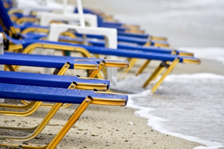 View of a beach at Chalkidiki in Greeceの写真素材