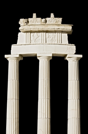 Replica of an ancient Greek temple  detail  の写真素材
