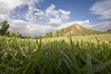 Scenic landscape at ancient Olympia, Greeceの写真素材
