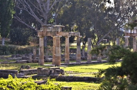 Temple of Artemis of Vravrona at Attica, Greece の写真素材