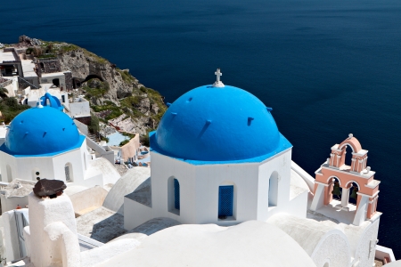 Oia village of Santorini island in Greeceの写真素材