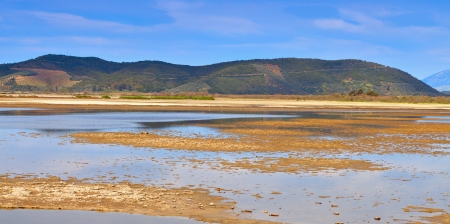 Large swamp area near Mesologgi city in Greeceの写真素材