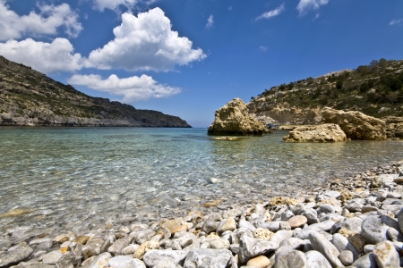 Beach at Rhodes island, Greeceの写真素材