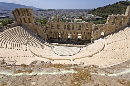 Herodus Atticus theater at Athens, Greeceの写真素材