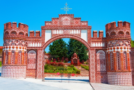 Monastery of Osios Efraim in Greece near Katerini cityの写真素材