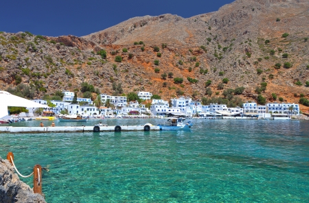 Loutro village at Crete island in Greeceのeditorial素材