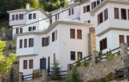 Tsagarada village of Pelion in Greeceの写真素材