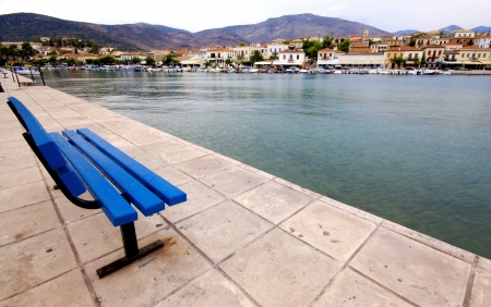 Scenic fishing village of Galaxidi in Greece の写真素材