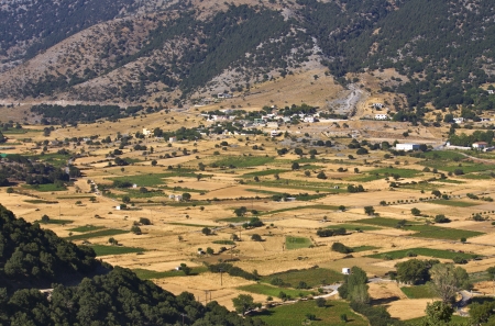 Plateau of Askyfou at Crete island in Greeceの写真素材